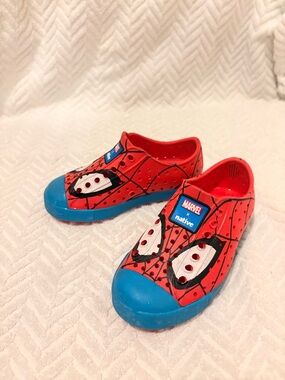 Native Shoes & Marvel collab C9 Kids Red & Blue Spider-Web Water Shoes